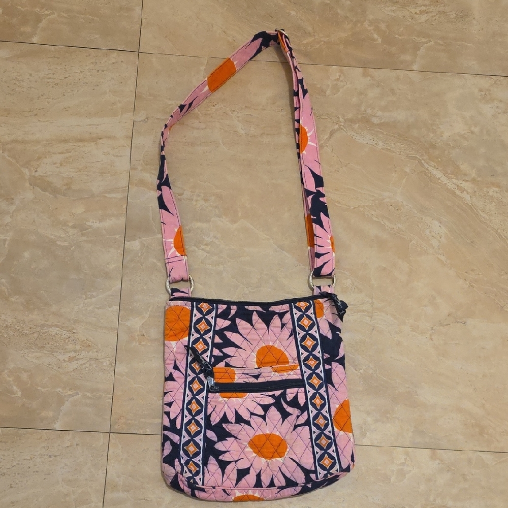 Pink and Orange Floral Women's Bag